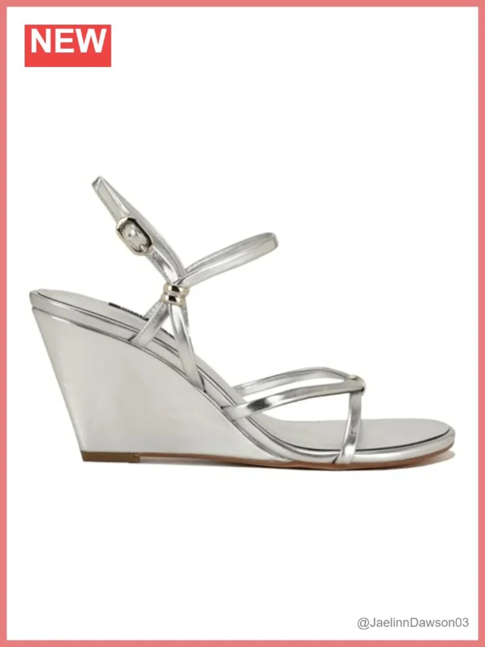 Nine West Devva Strappy Faux Leather Wedge Sandals 3.31